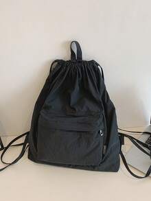 轻便抽绳背包，多功能运动/旅行简约背包，户外健身休闲抽绳包，返校必备，学生书包，学院风背包，大学书包