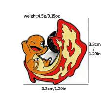 pokemon 1 Stück Pokemon Pikachu Charizard witzige Cartoon kreative Brosche Metall Abzeichen Kleidung Accessoire Tasche Accessoire, geeignet für den täglichen Gebrauch und als Geschenk für Freunde.