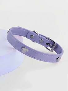 1 vòng cổ cho chó/mèo, dây đeo cổ cho thú cưng nhỏ, vòng cổ cho chó con mèo - Màu tím hoa cà - Xem 26