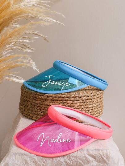 10 piezas de viseras personalizadas para mujeres - viseras para el equipo de la novia, visera de la novia, visera de dama de honor, sombrero de verano personalizado, visera de playa para dama de honor