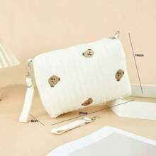 1 Peça Bolsa De Armazenamento De Fraldas Portátil E Fashion Para Mãe E Bebê, Pode Ser Pendurada No Carrinho Quando