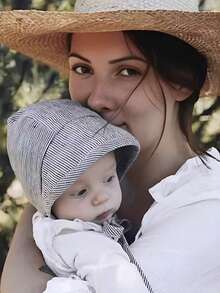 1 件装新生婴儿男孩女孩薄款透气护耳帽，户外防风保暖帽，春秋