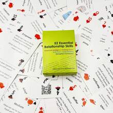 52张必备应对技巧卡片 - 压力管理、焦虑缓解练习 - 培养情绪敏捷性、韧性和自信心 - 青少年及成人自我关怀疗法游戏