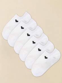 6/9/15 paia di calzini unisex multicolore alla moda e versatili, calzini alla caviglia traspiranti a forma di cuore, calzini invisibili, calzini casual minimali a taglio basso, assorbenti l'umidità, adatti per tutte le stagioni e occasioni
