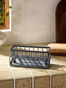 Cirelle 1pc Kitchen Sponge Organizer Rack, Sink Sponge Holder, Dishwashing Sponge & Soap Rack, Cloth Organizer, Draining Rack