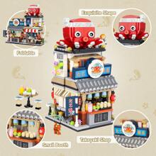 Mini Particle Building Blocks, Foldable Japanese Street Scene Assembly Ornaments, Multiple Colors To Choose From, 3D Stereo Puzzle, Desk Decoration, Adult Holiday Gifts For Men And Women Christmas Halloween Thanksgiving Gifts