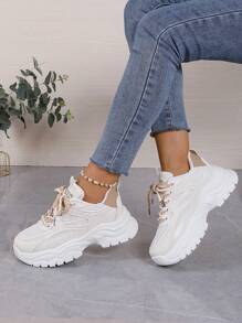 Women's Sports Shoes, Casual Thick-Soled Outdoor Athletic Shoe Breathing Sneaker For Women