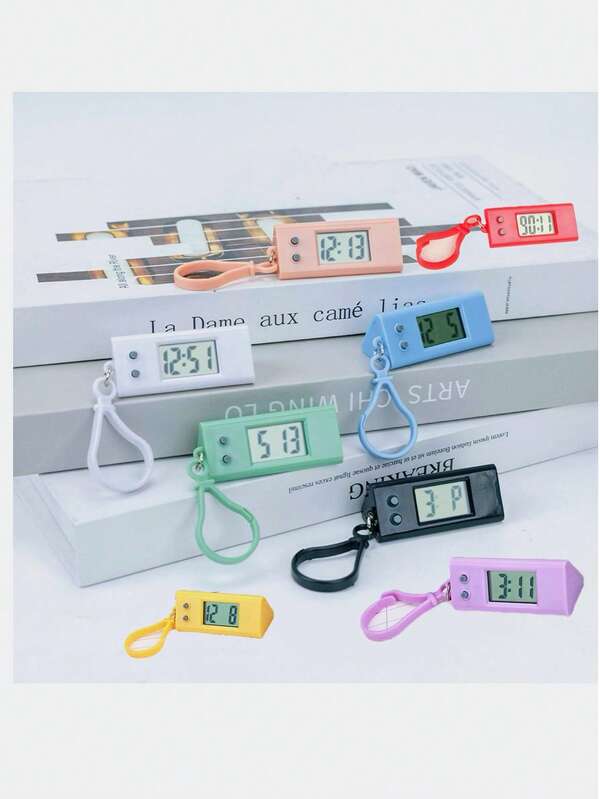 1/6/12/15 قطعة ساعة منبه صغيرة بشكل مثلث ماكرون، ألوان حلوى إبداعية هادئة بميكانيزم كوارتز، مناسبة لتوقيت مختلف المناسبات، ويمكن استخدامها كهدايا لعيد الهالوين والكريسماس والحفلات، سهلة الحمل