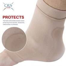 Par de mangas de compresión con gel acolchado premium para el talón de Aquiles. Una manga/calcetín para amortiguar y proteger el bulto de Haglund, la tendinitis del talón de Aquiles y la bursitis (talla única ajustable) - talla única - Ver 10