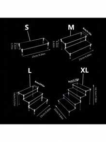4 Tier Cupcake Display Stand Acrylic Display Risers Perfume Stand Shelf & Versatile Cupcake Stand Holder Clear Acrylic Shelf Risers For Display Stands For Food, Tabletop UseOrganizer Figures Cup Cake Dessert Shelves For Party For Decoration And Organizer
