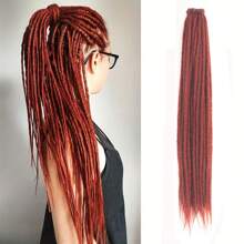 20 Stränge 24 Zoll synthetische Dreadlock Extensions Hippie-Stil einseitig gedreht Farbverlauf Blond 0,6 cm Breite Loc Extensions Reggae-Stil gehäkeltes Haar für Frauen, Halloween, Weihnachten