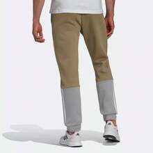 Men's Adidas Ess Colourblock Fleece Pant FURTHER REDUCED FROM £49.99 NOW ONLY £34.95 Grey Cuffed Bottoms FREE UK DELIVERY - Grey - View 2