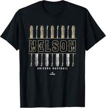 Vintage Baseball Bat Gameday Ryne Nelson Arizona Mlbpa T-Shirt Gift For Sister Gift For Skincare Junkies - Black - View 1