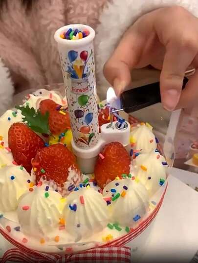 1pc Surprise Candy Firework Candle, Celebration & Birthday Party Decor