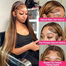 Straight Lace Front Wigs Human Hair P4/27 Highlight Ombre 4x4, 5x7, 13x4 Lace Wigs 230% Density Ultra-Light Glueless Human Hair Wigs For Women With Baby Hair Comfortable, Breathable, Daily Use, Parties, Dating, All Seasons Must-Have!