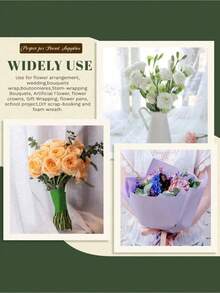 1 Roll Floral Stem Wrap Tape Green Floral Tape Diy Wedding Bouquet Stem Wrapping Packaging Material,Flower Shop Valentine's Day Mother's Day Father's Day Bouquet Wrapping Material,Adhesive Bouquet Tape For Bouquet Wrapping And Floral Arrangement Decoration, Wedding Supplies,Flower Ta - Green - View 4