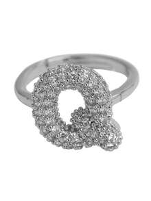 泡泡可爱26字母戒指女款气球镀金锆石A-Z字母开口可调节戒指美观婚礼珠宝礼物 - 字母戒指 - 查看 39