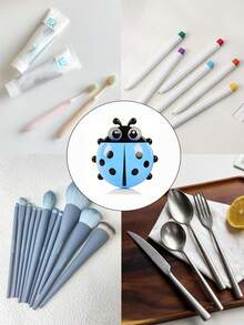 1 cái/2 cái Giá để bàn chải đánh răng, Giá để bàn chải đánh răng thiết kế hình bọ rùa, Giá để bàn chải đánh răng treo tường, Hộp đựng đồ dùng phòng tắm có giác hút, Giá để bàn chải đánh răng kem đánh răng đa năng, Giá để lược cọ trang điểm treo tường, Giá để bàn chải đánh răng treo tường phòng tắm có lỗ đục miễn phí, Giá để bút, Giá để nĩa/thìa/đũa - Nhiều màu - Xem 11