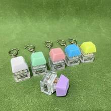 1个手指减压钥匙扣玩具，感官钥匙扣玩具，指尖玩具，减压手指玩具，爱好收藏派对用品，青少年创意玩具，青少年减压玩具（颜色随机） - 彩色 - 查看 12