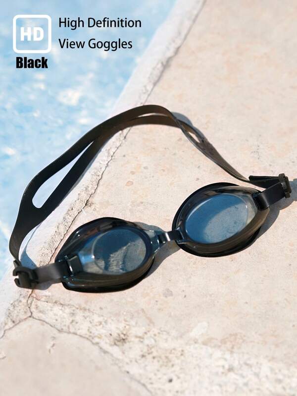 1pc Comfortable And High-End Pc Lens Double-Layer Sealing Ring Elastic Silicon Strap Waterproof Swimming Goggles For Men And Women