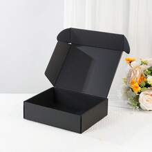 10pcs/Set Black Corrugated Paper Boxes, High-Quality Postal Shipping Boxes, Express Packaging Boxes, Packing Materials, Airplane Boxes, Gift Boxes, Corrugated Cartons, Express Boxes