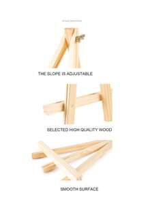 قاعدة عرض خشبية مكتبية قطعة واحدة، حامل طاولة متعدد الوظائف للرسم، منصة عرض فني مصغر، رف مثلث لهاتف والديكور، 2 قطع/6 قطع حوامل سبورة خشبية للرسم