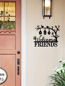 1 pieza Placa de metal personalizada con diseño de rama de árbol y pájaros con flores - Señal de dirección personalizada, número de casa, señal de dirección de jardín exterior, nombre de calle, apellido, decoración de patio - Regalo de registro, regalo para entusiastas del jardín, regalo para papá, regalo para mamá - Adornos, decoración del hogar, decoración de pared, decoración de habitación, decoración de sala de estar, decoración de dormitorio, decoración de baño, decoración de cocina, decoración de la casa, regalos personalizados, impresión gráfica - Multicolor - Ver 9