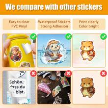 50 piezas Pegatinas de dibujos animados de pequeños animales con estilo campestre, ilustraciones de cuentos de hadas para decoración de scrapbook, resistentes al agua, con gatos pequeños, conejos, ratones, ovejas, zorros, erizos, coloridos y adorables, adecuados para botellas de agua, monopatines, portátiles, planificadores, equipaje, recompensas en el aula, interacción padres-hijos, regalo de cumpleaños