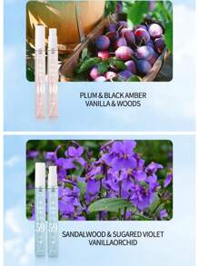 1 pezzo/5 pezzi Set di spray profumati, 10ml per bottiglia, senza alcool, con profumo floreale, deodorante per camera da letto, soggiorno, bagno, elemento essenziale da viaggio