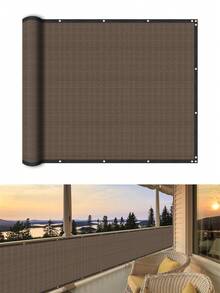 Verschlüsselter gewebter Balkon Sichtschutzschirm, Außen Beschattungs Trennwand, Schnellmontage Umrandung für Pavillon/Flur/Hof, UV-beständiges Design mit verstärkten Ringen, Terrassen/Hof Sonnenschutzvorhang, inklusive professionellem Montagezubehör, einzeln verkauft