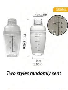 1pc Measuring Scale Shaker Cup For Lemon Tea Fruit Tea Milk Tea, Clear Mixing Cup, Resistant To Cold Heat And Pressure, With Handheld Design For Cold Drinks, Used For Kitchen Tools Sports Bottle, Water Bottle For Outdoor Back To School - Clear - View 11