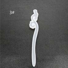 1 件发夹树脂硅胶模具发簪硅胶模具珠宝发夹模具用于发夹 DIY 制作用品。8 种类型 - 白色 - 查看 16