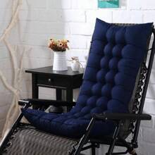 1 pieza Cojín reclinable acolchado y grueso, cojín grueso para silla mecedora de doble cara, cojín para silla plegable para descanso, cubierta superior fija, relleno esponjoso de algodón de perla de alta calidad para silla reclinable de gravedad cero