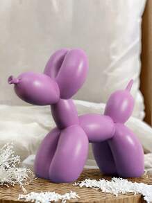 1 pieza Escultura de resina de un perro globo pequeño estilo nórdico, decoración de interiores para el hogar, ornamento de animales pequeños artesanía de resina creativa