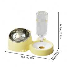 1pc 2-In-1 Double Bowl Set And Automatic Water Dispenser Bottle To Keep Your Pet Hydrated And Full! - Multicolor - View 2