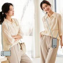 Phone Case Lanyard Phone Case Phone Case Protector With Mirror Anti-Drop And Dirty Exclusive Design Fashion Phone Case Suitable For IPhone 6/7/8/SE2/SE3/11/12/13/14/15/16/17 Pro ,17 Promax