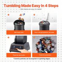 Rock Tumbler Machine, 4 Lbs Rock Polishing Machine, 9 Speed Settings 9-Day Polishing Timer Stone Tumbler, Direct Drive Motor Rock Polisher, Cold-Rolled Steel Body, Rock Polisher For Kids Adults