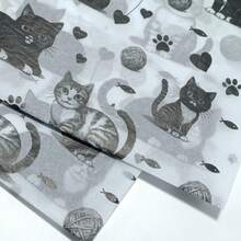 10/50/100 件黑猫图案礼品包装薄纸，适用于 DIY 工艺品、派对礼品、花束、鞋子和服装包装、节日和生日礼物包装装饰