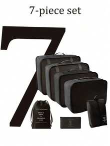 Bộ sắp xếp du lịch 9/7 chiếc vali đựng quần áo phân loại túi đựng đồ vệ sinh cá nhân và giày dép cho nam và nữ thích hợp cho kỳ nghỉ Bộ sắp xếp du lịch: Túi đựng đồ vệ sinh cá nhân kỹ thuật số - Nhiều màu - Xem 16