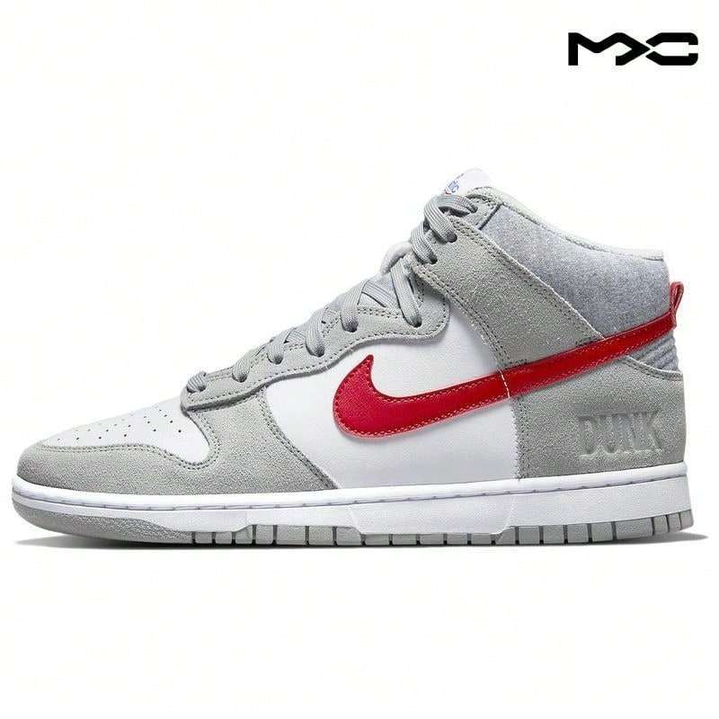 Dunk High SE 'Athletic Club - Light Grey Gym Red' White Sneakers Men DJ6152-001 - Multicolor - View 1