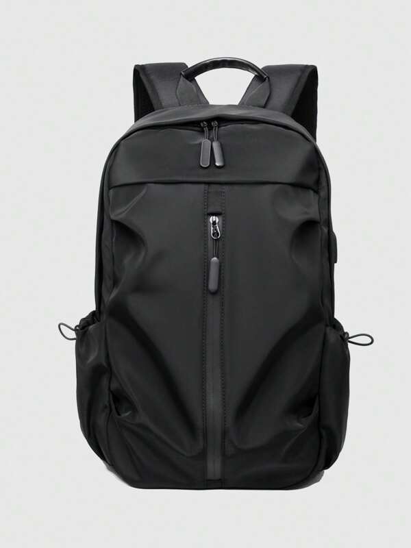 1pc Nylon Water-Resistant Multi-Functional Backpack, Fits Laptop, Business, School, Casual, Travel, Sports, Suitable For College & High School Students