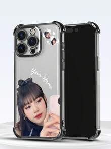 1 Stück Angepasster Handyhülle mit "Foto + Text" Design, Porträt Hintergrundausstanzung, dickem elektroplattiertem stoßfestem TPU, um Kundenwünsche zu erfüllen! Kompatibel mit iPhone16promax, 11/12/13/14/15/16e/PROMAX/A13/A14/A15/A53/A54/A55/S23/S23ultra/S24ultra/S25/Sam, Galaxy, Redmi, OPPO, Honor, /Infinix Smart 8, Moto G30, geeignet für Geschenke und den täglichen Gebrauch