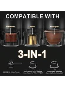 Cafetera espresso portátil con puerto Tipo-C, autocalentable, para preparar bebidas calientes y frías, compatible con café molido y cápsulas, adecuado para autocaravanas, senderismo y uso en la oficina, de vuelta a clases - Multicolor - Ver 7