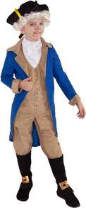 Morph Costumes George Washington Kids Costume - Fancy Dress For World Book Day - Historical Dress Up For Boys - Fun Educational Outfit - Blue - View 3