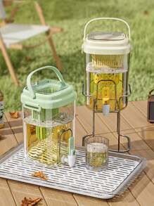 1pc High-End Refrigerator Water Dispenser/Fruit Tea Bucket With Tap, Home Beverage Cooler Jug, Outdoor Picnic