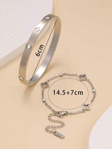 Vintage Bracelet & Bangle Sets, Suitable For Women's Daily Wear, Clover Design Gifts, Multiple Styles Of Clover Charms To Choose From
