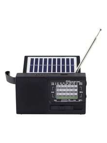 DTI Portable AM FM Radio Rechargeable Solar Panel USB Micro SD Black - Multicolor - View 3