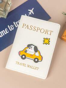 1pc Matte Finish Pu Material Travel Passport Cover With World Map & Letter Print And Fixed Design Passport Holder Passport Case Passport Wallet Passport Bag For Holiday For Vacation Passport Pouch For Flight For Back To School For Men And Women Travel Essentials Travel Accessories Valentine's Day SummerFor Travel Lightweight