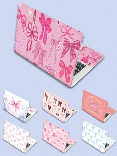 A Set Of 15-Inch Laptop Skin With Cute Bow Pattern For Laptops, MacBooks,