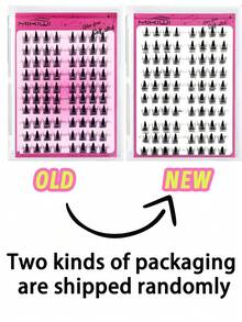 100 片 C 卷自粘睫毛，自然纤细，预粘睫毛簇，无需胶水，按压睫毛，易于粘贴，睫毛簇，睫毛簇，单根睫毛，睫毛，假睫毛 - 黑色 - 查看 9